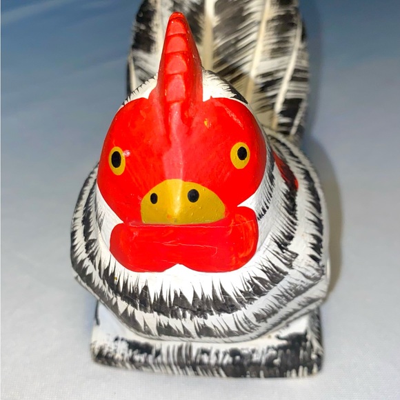 Vintage Rustic Wooden Rooster Candle Holder - Picture 12 of 14